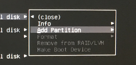 Add partition